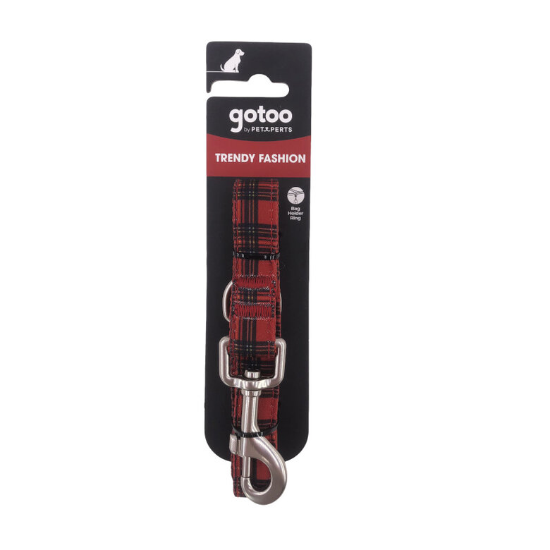 Gotoo Trela estampada tartã vermelho para cães,  Imagem número 4 Gotoo Trela estampada tartã vermelho para cães, , large Imagem número 4