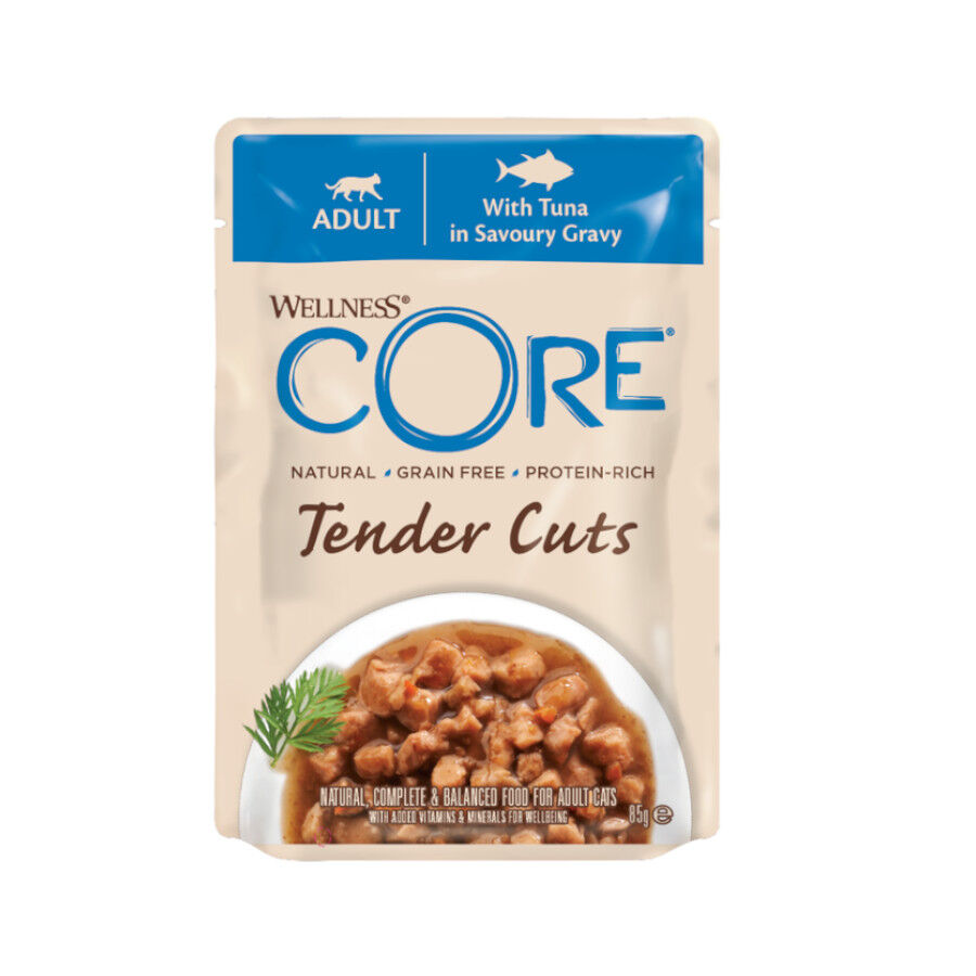  85 g Wellness Core Tender Cuts atum em molho saquetas para gatos, , large Imagem n&uacute;mero 1