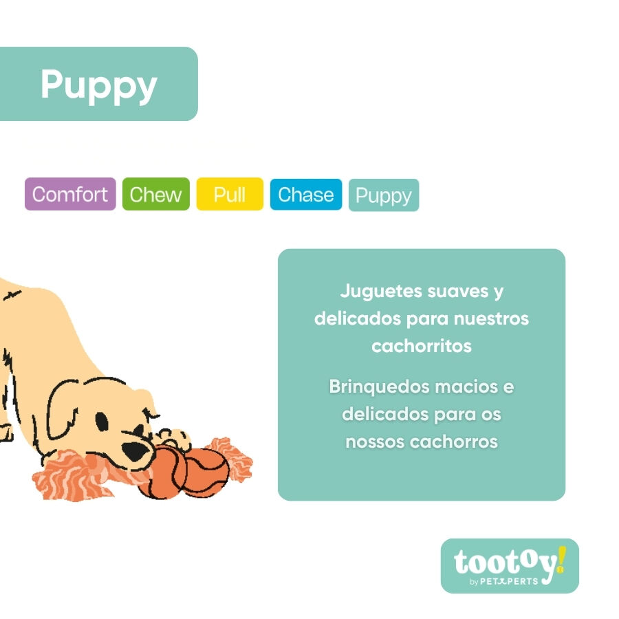 Tootoy! Puppy Mordedor Osso em T Rosa para cachorros, , large Imagem n&uacute;mero 5