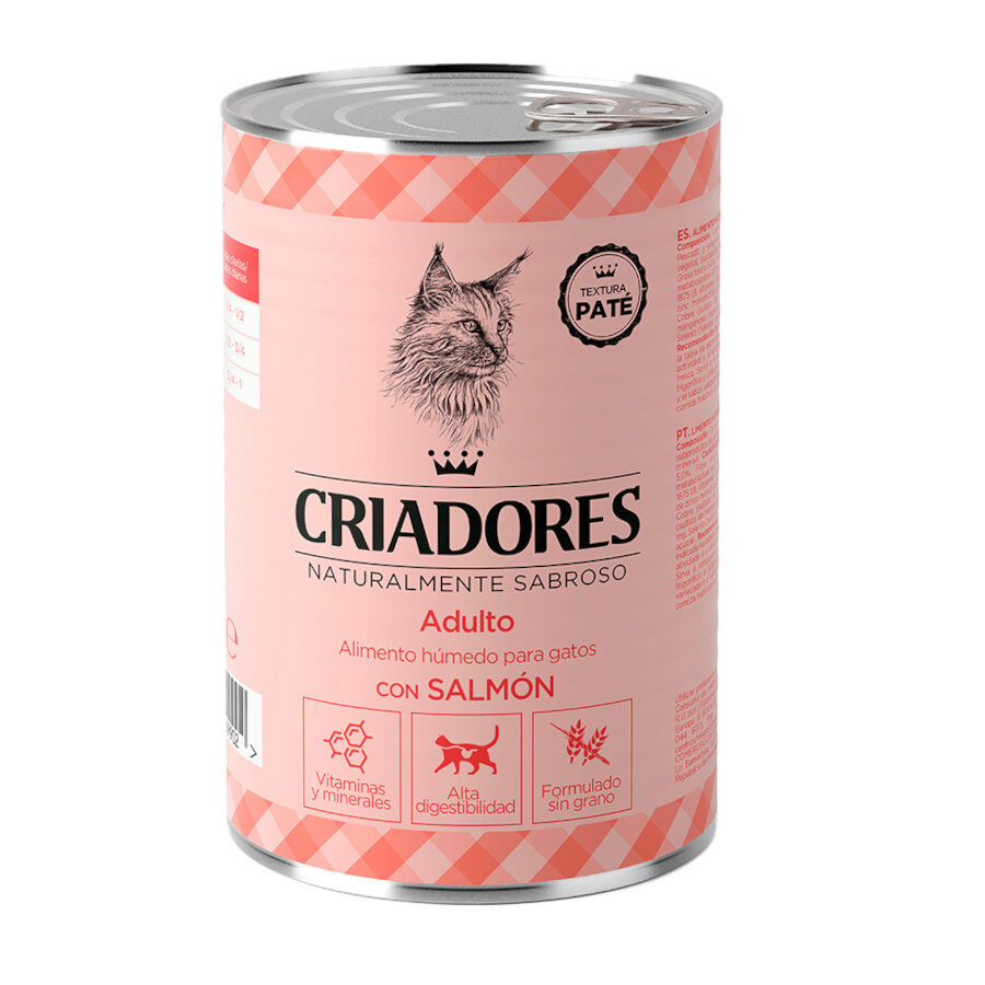 400 g Criadores Adulto com Salm&atilde;o lata para gatos, , large Imagem n&uacute;mero 1