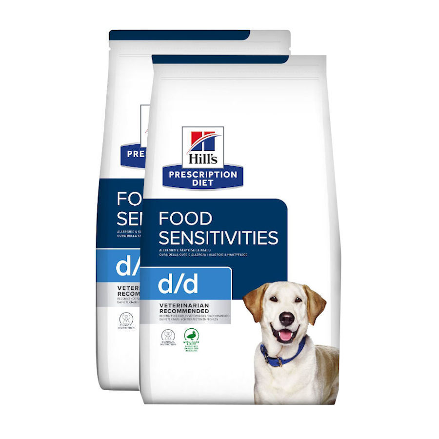 2 x 12 kg Hill's Prescription Diet d/d Food Sensitive Pato ra&ccedil;&atilde;o para c&atilde;es Pack poupan&ccedil;a!, , large Imagem n&uacute;mero 1