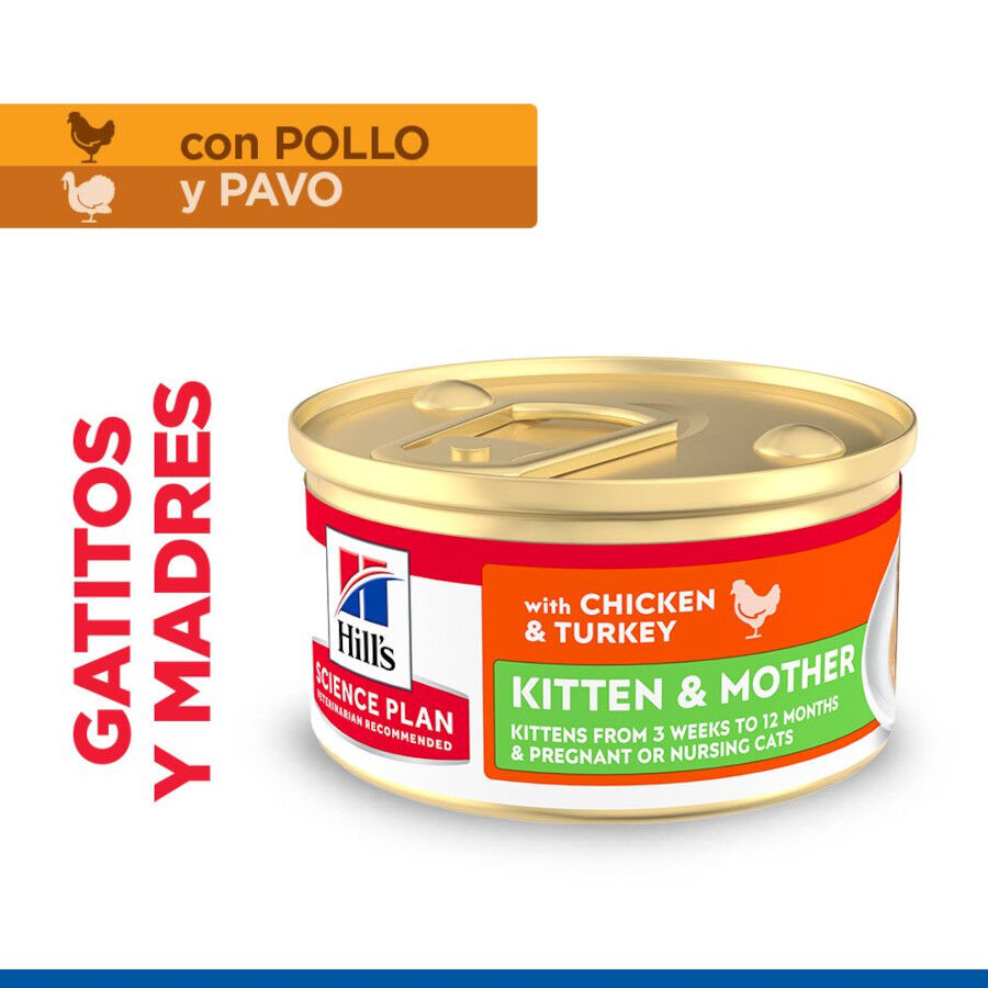 85 g Hill's Science Plan Kittene Mother Mousse de Frango e Peru lata para gatos, , large Imagem n&uacute;mero 2