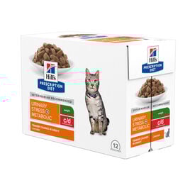 Hill's Prescription Diet c/d + Urinary Stress Frango saqueta para gatos