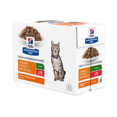 Hill’s Prescription Diet c/d + Urinary Stress Frango saqueta para gatos