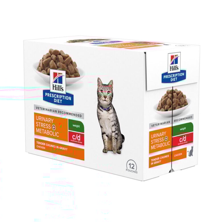 12 saquetas x 80 g Hill's Prescription Diet c/d + Urinary Stress Frango saqueta para gatos,  Imagem número 1 12 saquetas x 80 g Hill's Prescription Diet c/d + Urinary Stress Frango saqueta para gatos, , large Imagem número 1