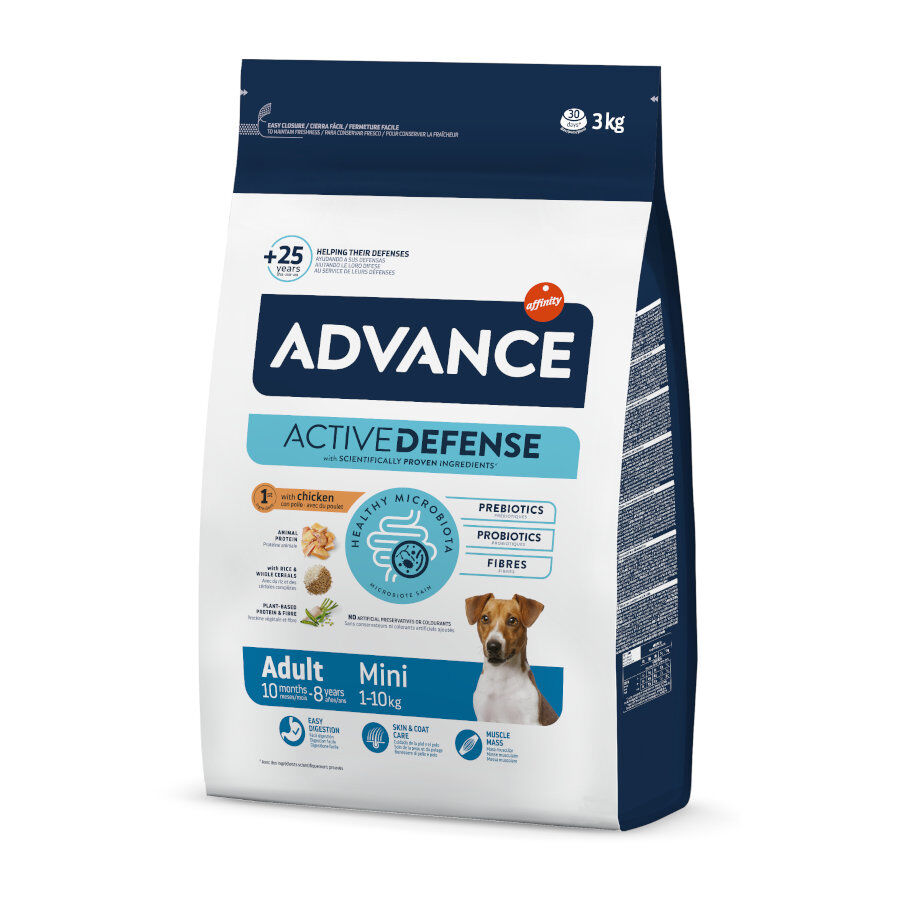 Advance Active Defense Mini Adult Frango e Arroz ra&ccedil;&atilde;o para c&atilde;es, , large Imagem n&uacute;mero 1