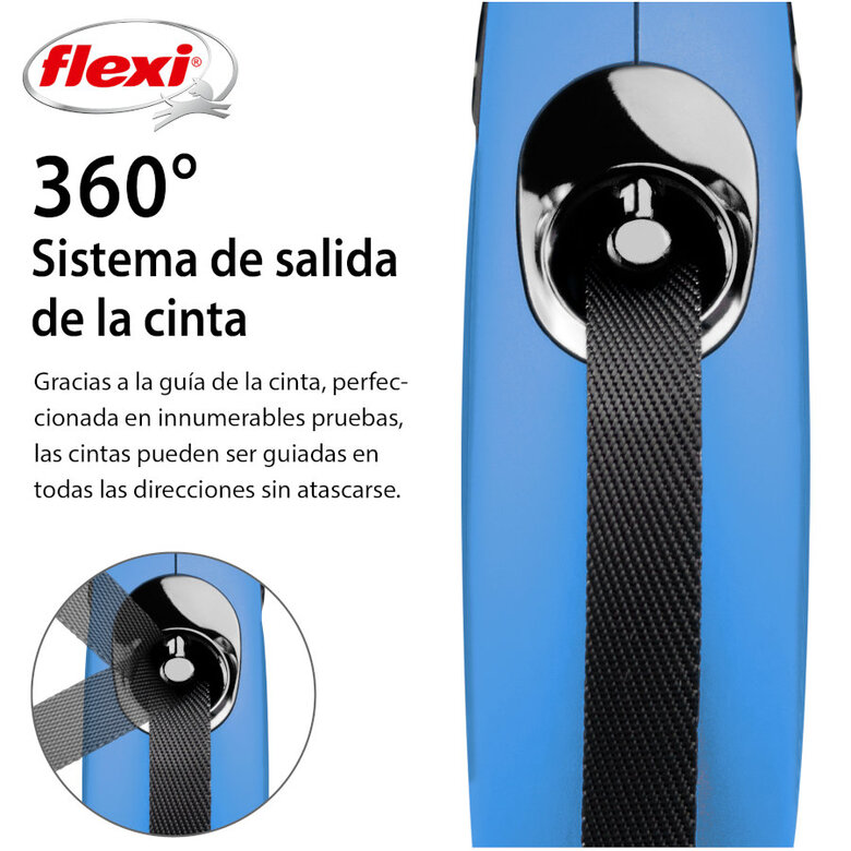 Flexi New Classic Trela Extensível de Fita Azul para Cães,  Imagem número 3 Flexi New Classic Trela Extensível de Fita Azul para Cães, , large Imagem número 3