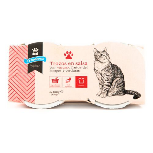 Criadores comida h&uacute;meda con vacuno para gatos Imagem n&uacute;mero 1