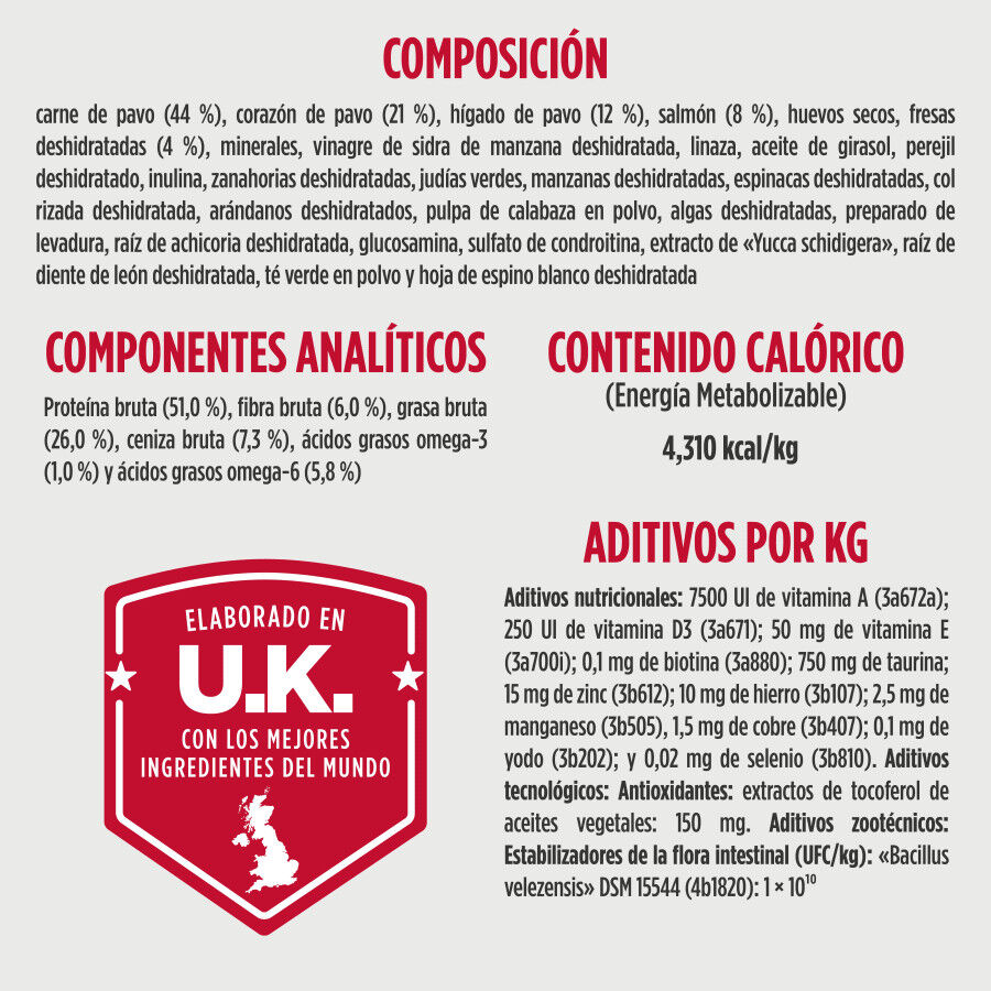 250 g Nulo Freeze-Dried Raw Ra&ccedil;&atilde;o de Peru com Salm&atilde;o e Morangos para c&atilde;es, , large Imagem n&uacute;mero 4