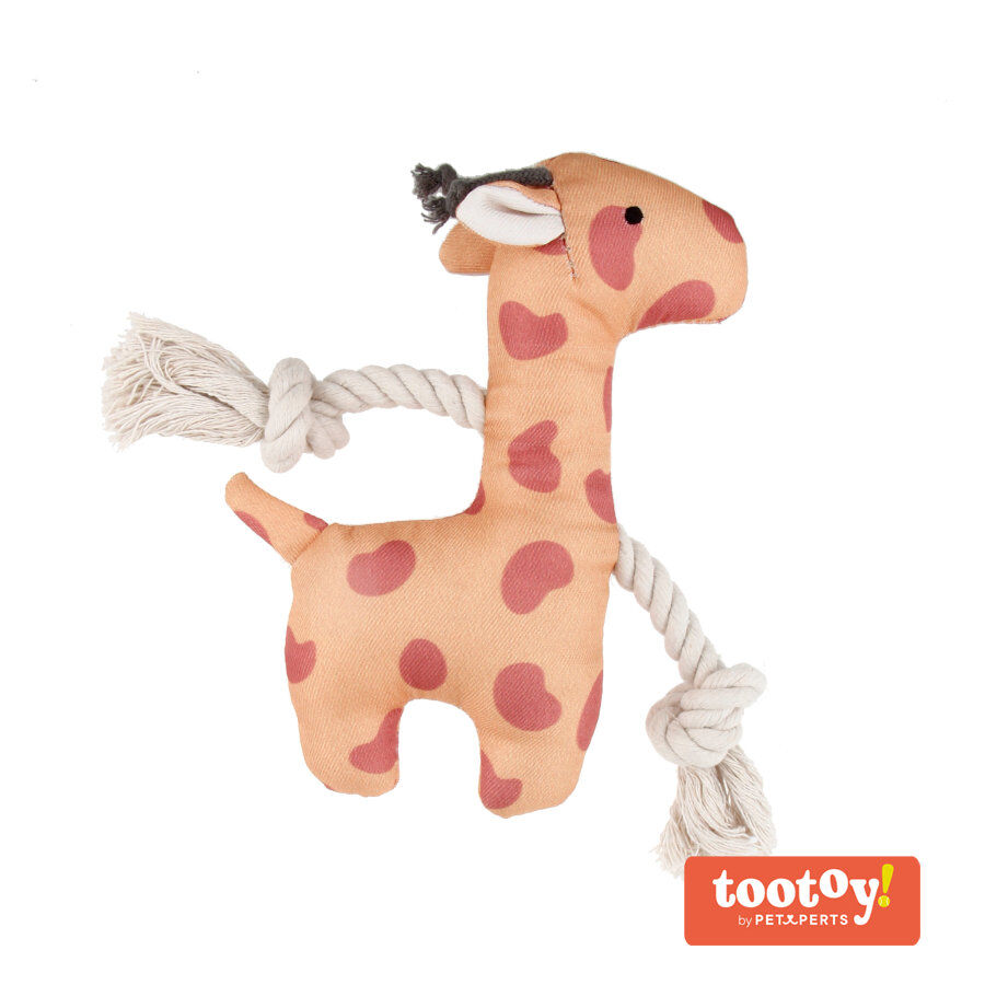 Tootoy! Puppy Yellow Giraffe peluche com som para cachorros, , large Imagem n&uacute;mero 1