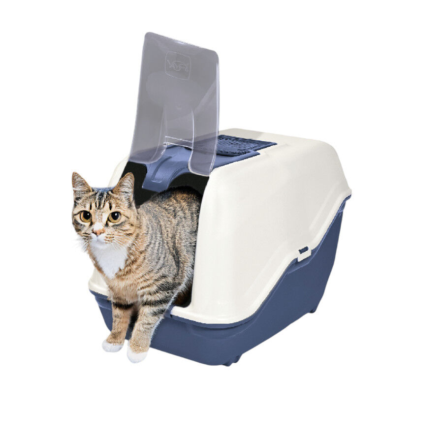 Nice Care Caixa de areia fechada Netta Close azul para gatos, , large Imagem n&uacute;mero 1