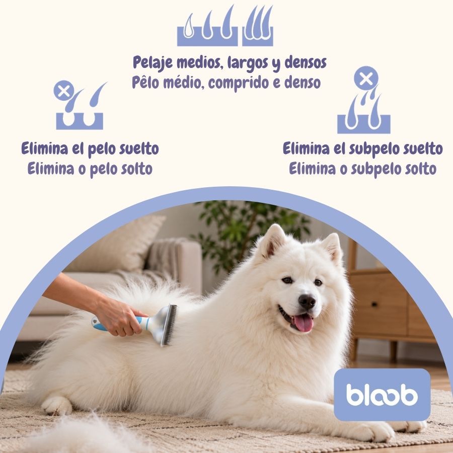 Bloob Escova de remo&ccedil;&atilde;o de subpelo para c&atilde;es, , large Imagem n&uacute;mero 3