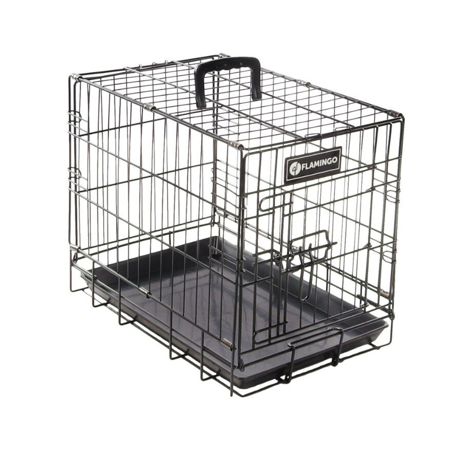 Karlie Jaula de Metal preta dobr&aacute;vel de transporte para c&atilde;es, , large Imagem n&uacute;mero 1