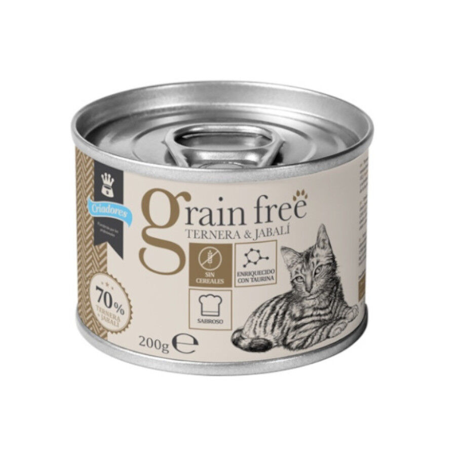 200 g Criadores Adulto Grain Free Vitela e Javali lata para gatos, , large Imagem n&uacute;mero 1