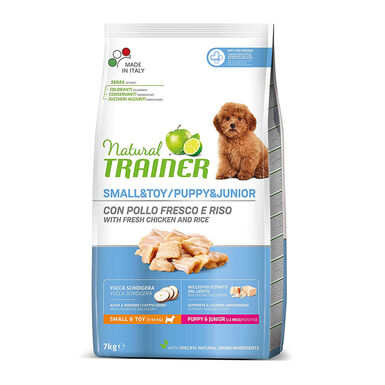 Natural Trainer Puppy/Junior&Mini/Toy Frango ração para cães