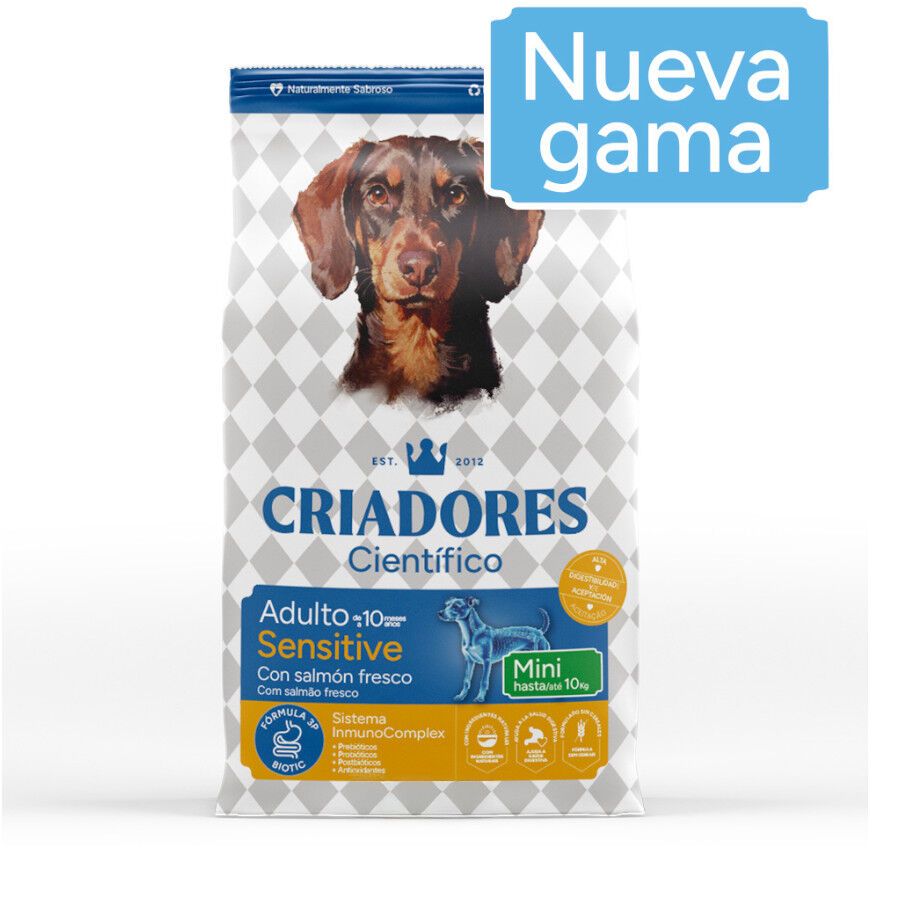 Criadores Cient&iacute;fico Sensitive Adulto Mini Ra&ccedil;&atilde;o de salm&atilde;o para c&atilde;es, , large Imagem n&uacute;mero 2