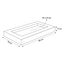 Flamingo Carlota Rectangular Cinzenta cama com fecho para cães, , large Indicador imagem número 5