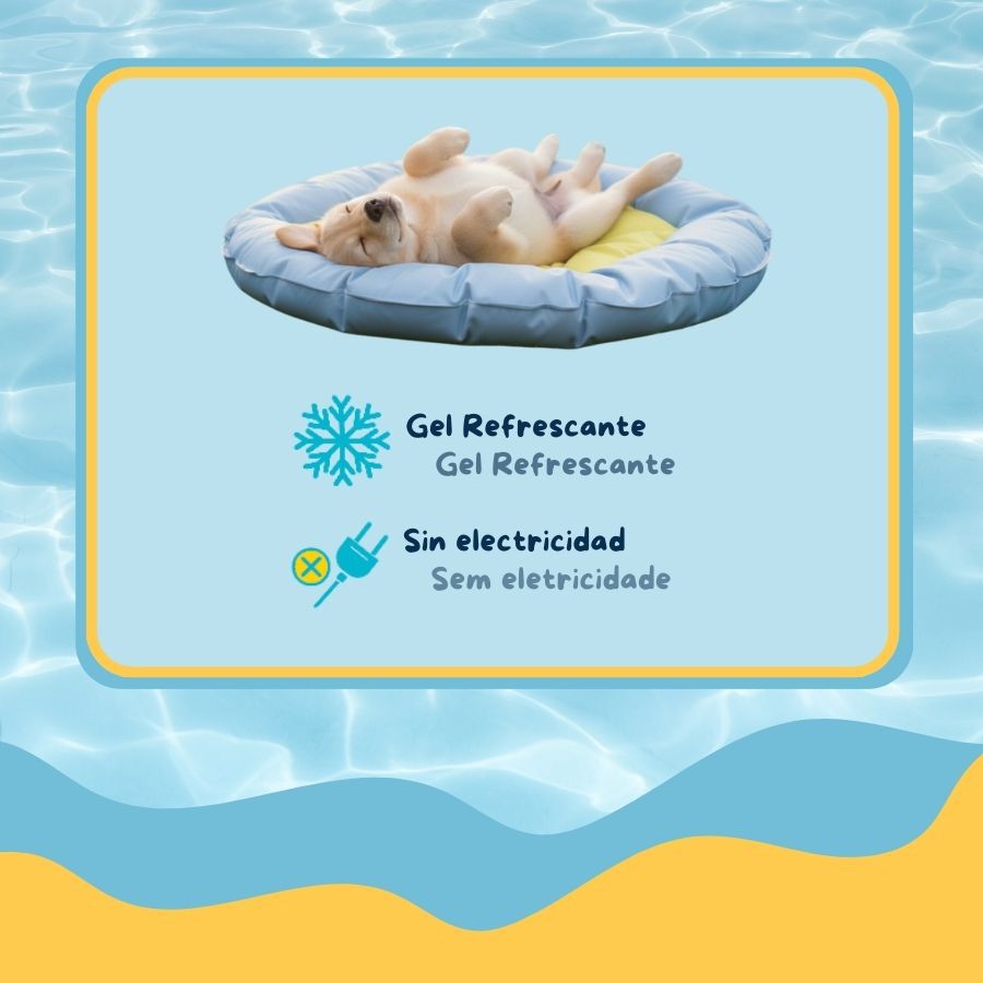 Summer Vibes Round Cool Mat Lemon Cama Refrescante para c&atilde;es, , large Imagem n&uacute;mero 3