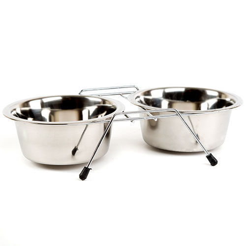 TK-Pet comedero mascota acero inoxidable base doble Imagem n&uacute;mero 1