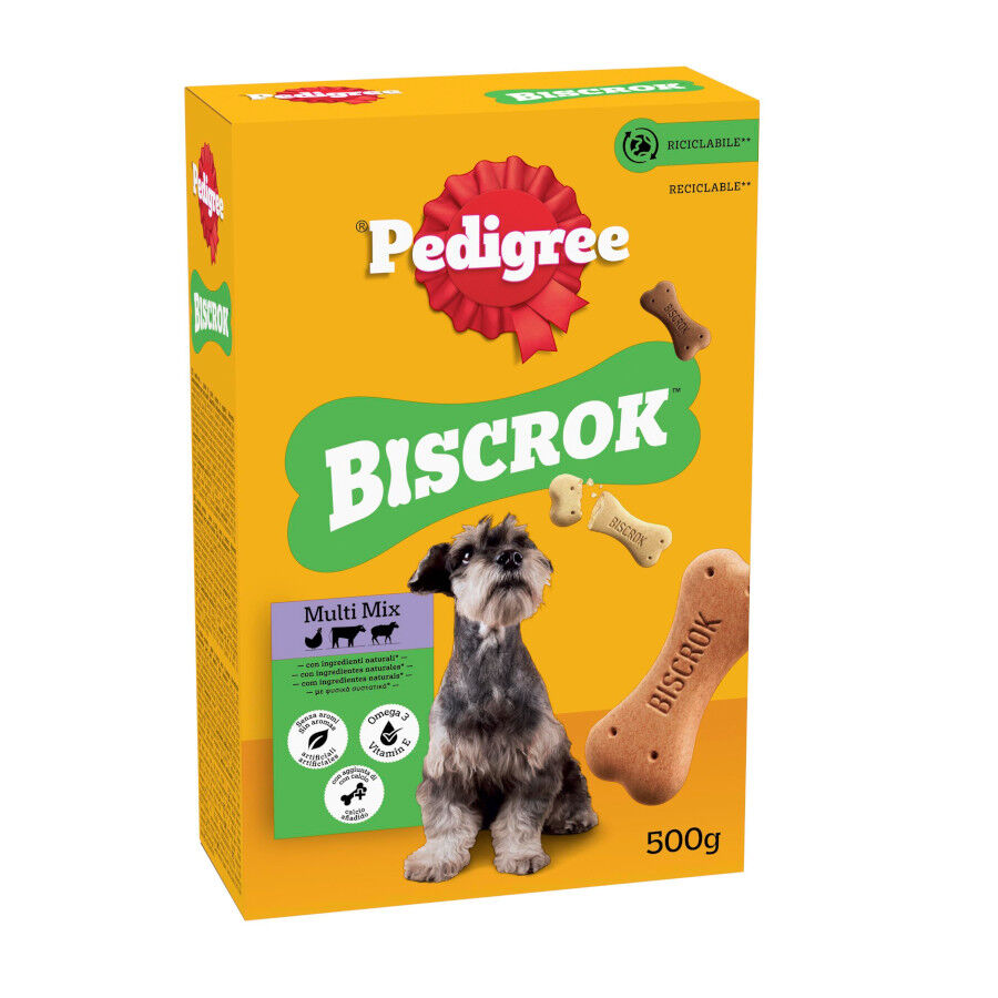 4 uds. x 500 g Pedigree Biscoitos Biscrock de 3 Sabores para C&atilde;es Pack poupan&ccedil;a!, , large Imagem n&uacute;mero 1