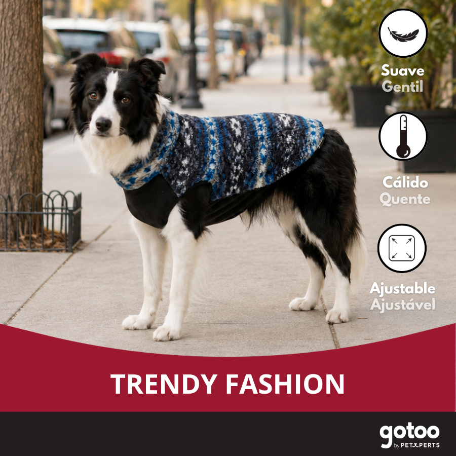 Gotoo Camisola Sherpa com Padr&atilde;o Retro para c&atilde;es, , large Imagem n&uacute;mero 6