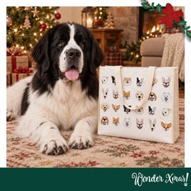 Wonder Christmas Totebag com estampado de c&atilde;o