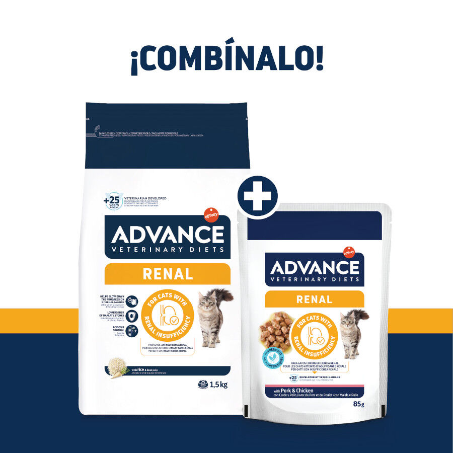 85 g Advance Renal Frango e Porco saqueta para gatos, , large Imagem n&uacute;mero 4