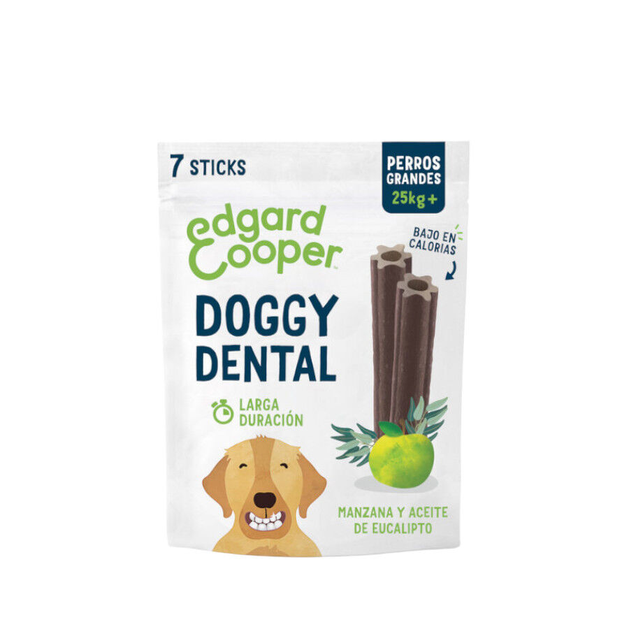 7 sticks Edgard y Cooper Snacks Dent&aacute;rios Adult Large Ma&ccedil;&atilde; e Eucalipto para c&atilde;es, , large Imagem n&uacute;mero 1