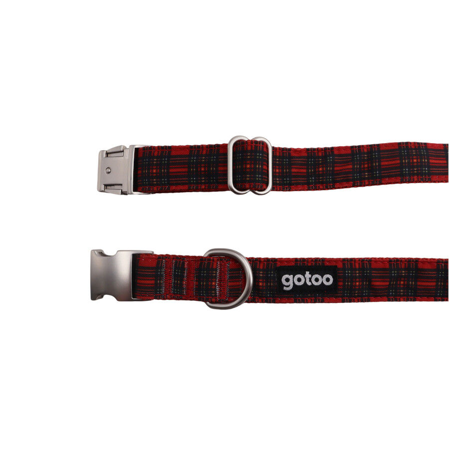 Gotoo Coleira estampada vermelha para c&atilde;es, , large Imagem n&uacute;mero 4