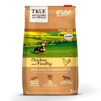 True Origins Pure Mini Adult Frango ração para cães