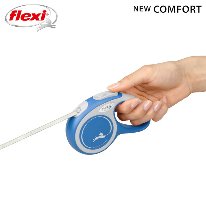 Flexi Correia New Comfort Trela extensível azul escura para cães,  Imagem número 5 Flexi Correia New Comfort Trela extensível azul escura para cães, , large Imagem número 5