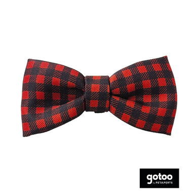 Gotoo Laço de padrão tartan para cães