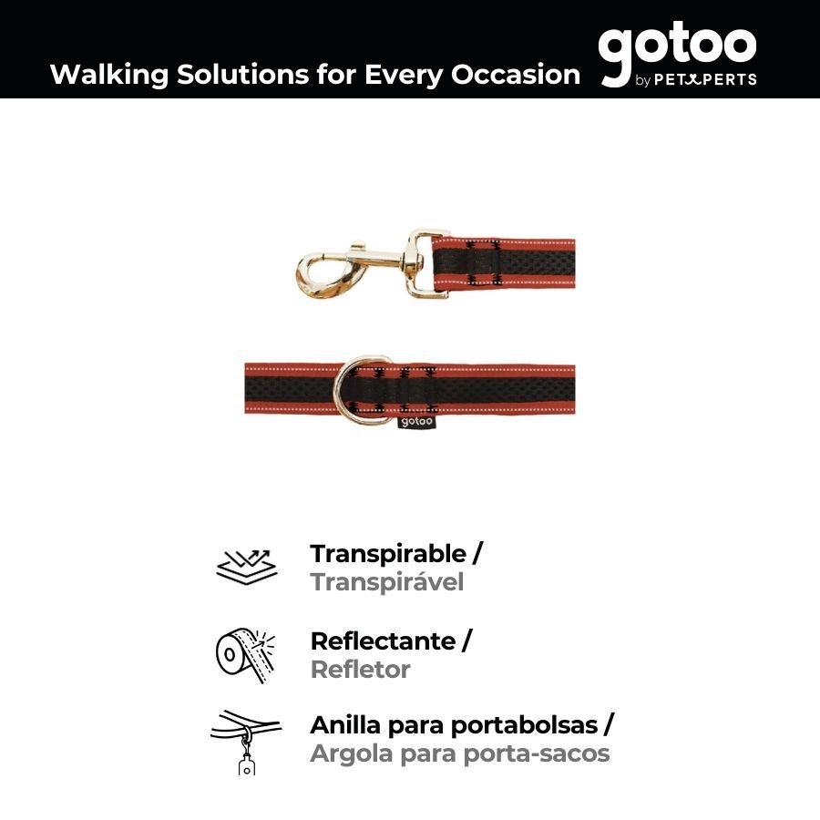 Gotoo Trela mesh laranja refletora para c&atilde;es, , large Imagem n&uacute;mero 3