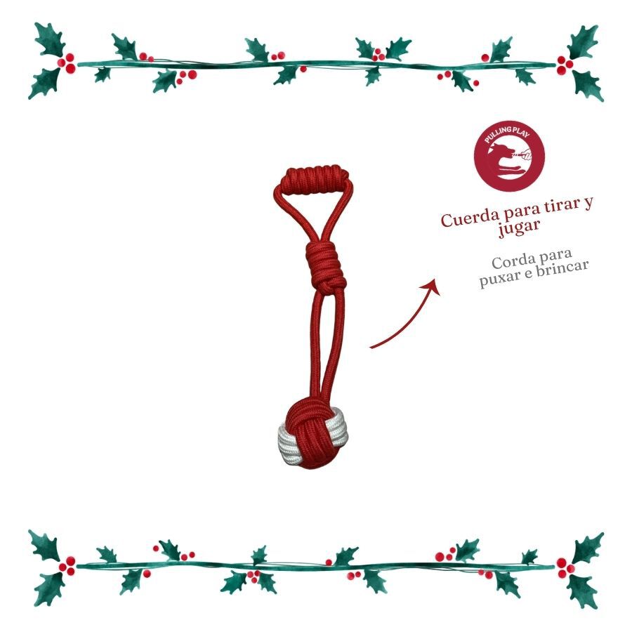 Wonder Christmas Bola com Corda Brinquedo para c&atilde;es, , large Imagem n&uacute;mero 4