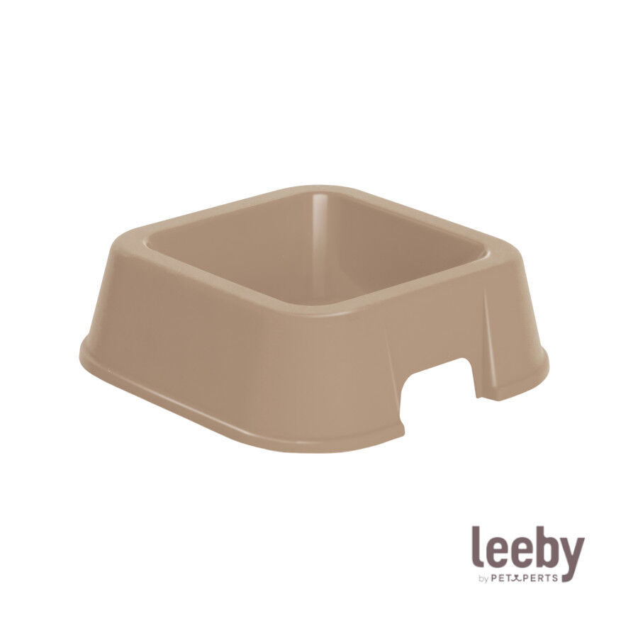 Leeby Comedouro Quadrado Taupe para c&atilde;es, , large Imagem n&uacute;mero 2