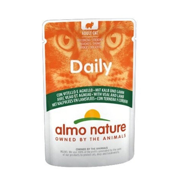 70 g Almo Nature Daily comida húmida vitela e cordeiro,  Imagem número 1 Almo Nature Daily comida Húmeda  ternera y cordero Imagem número 1