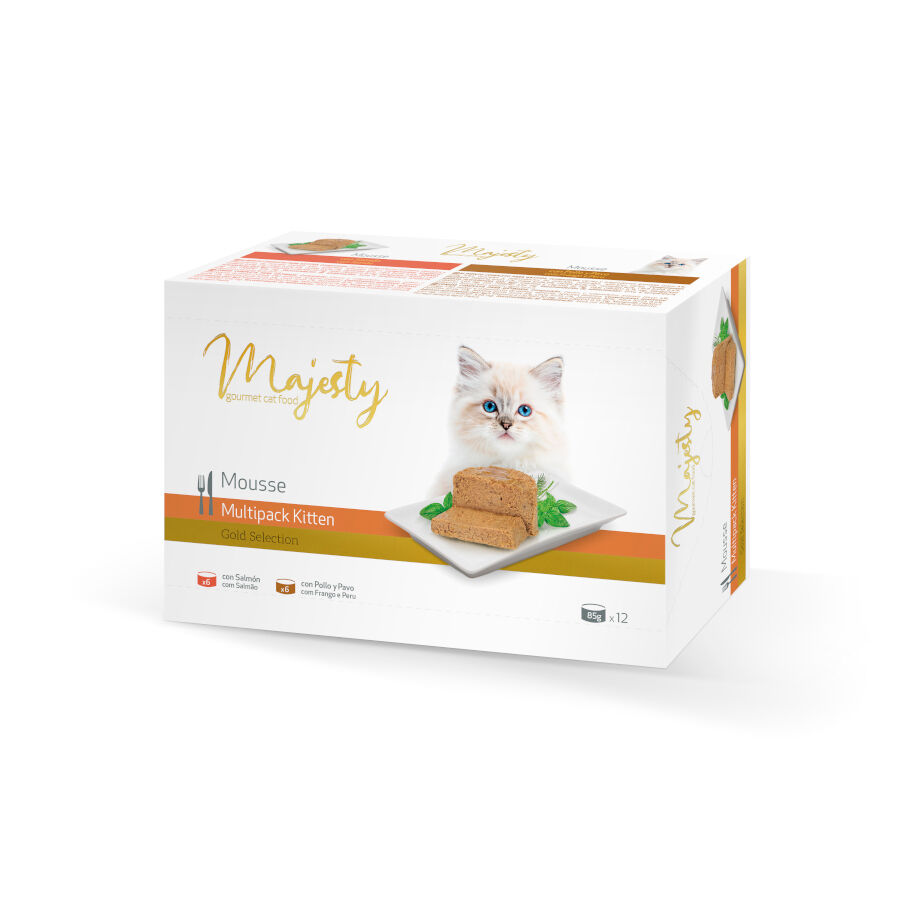 Majesty Kitten Gold Selection Mousse lata Imagem n&uacute;mero 1