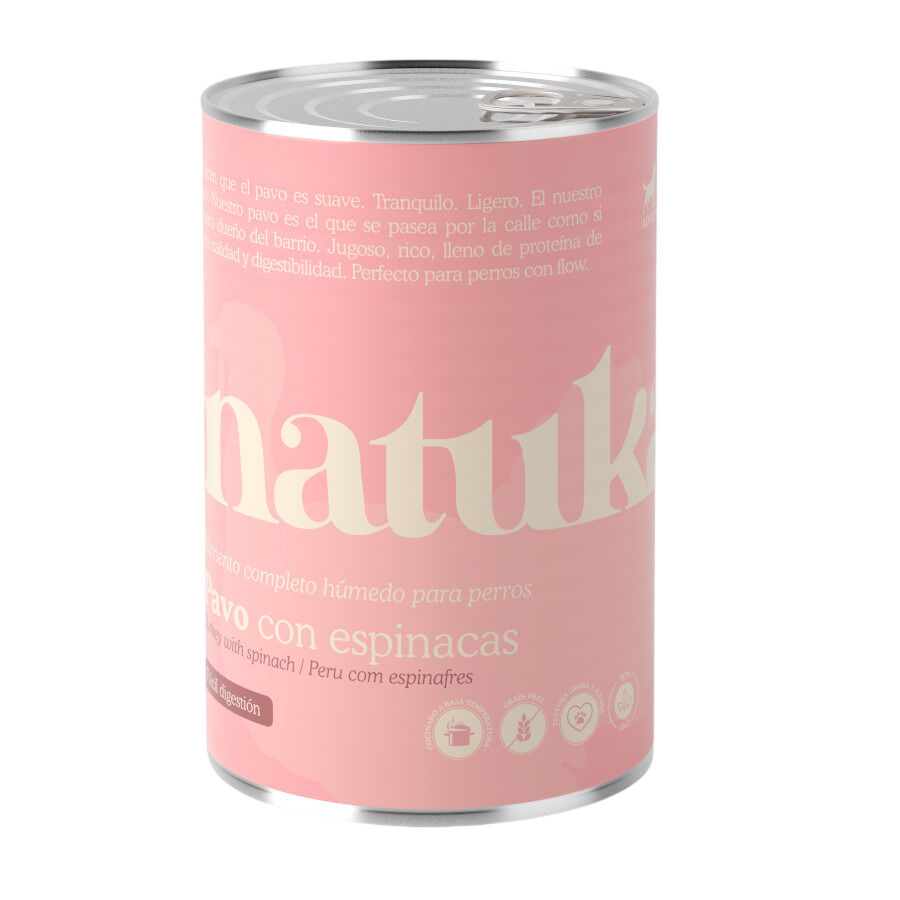 Natuka Alimento h&uacute;mido de peru e espinafres em lata para c&atilde;es, , large Imagem n&uacute;mero 1