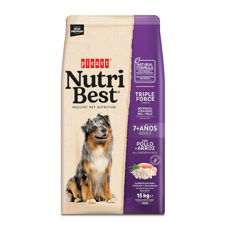 15 kg Nutribest Adult 7+ Frango y Arroz ração para cães,  Imagem número 1 15 kg Nutribest Adult 7+ Frango y Arroz ração para cães, , large Imagem número 1