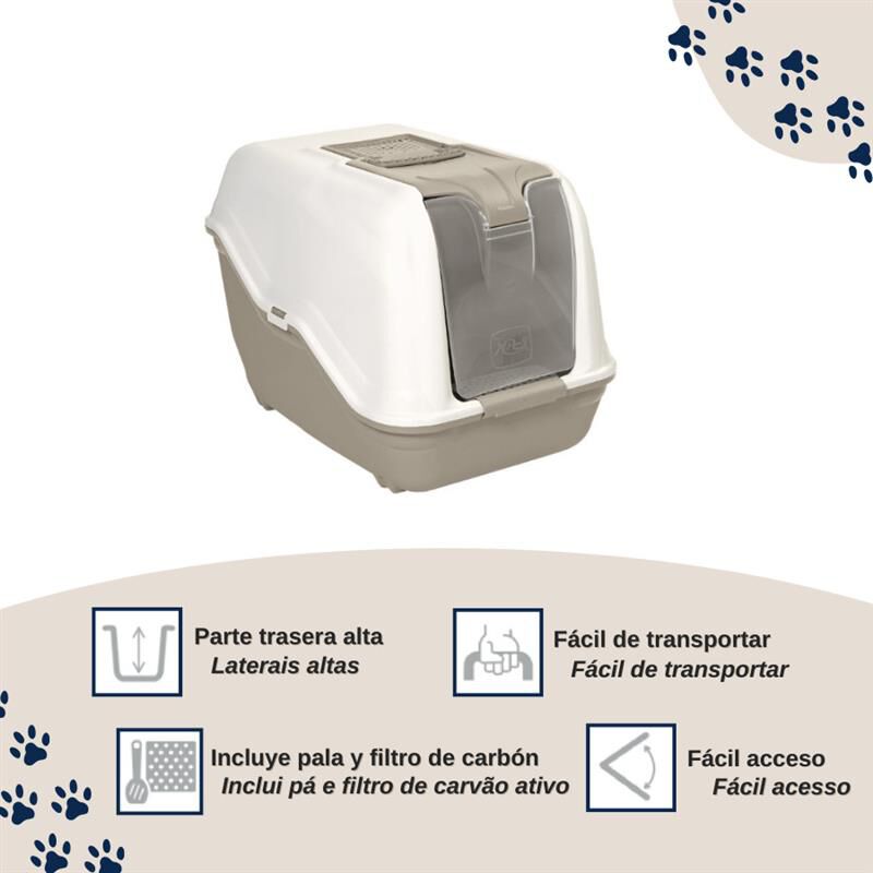 Nice Care Caixa de areia fechada Netta Close bege para gatos, , large Imagem n&uacute;mero 3