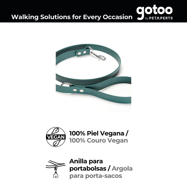 Gotoo Trela Biothane verde para cães,  Imagem número 3 Gotoo Trela Biothane verde para cães, , large Imagem número 3