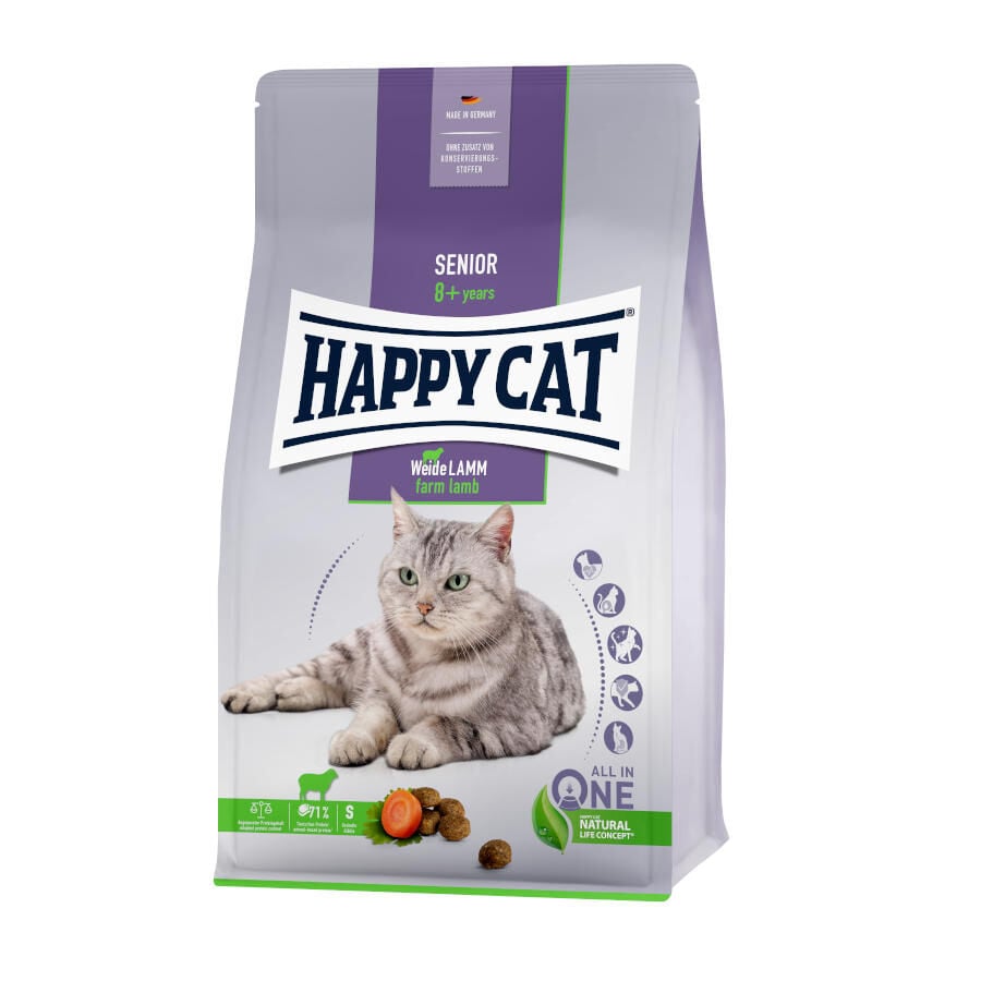 4 kg Happy Cat Senior com cordeiro ra&ccedil;&atilde;o para gatos, , large Imagem n&uacute;mero 1