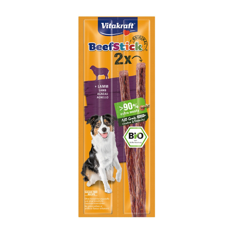 2 sticks Vitakraft Bio Palitos BeefStick Cordeiro para c&atilde;es, , large Imagem n&uacute;mero 1