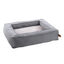 Flamingo Carlota Rectangular Cinzenta cama com fecho para cães, , large Indicador imagem número 1