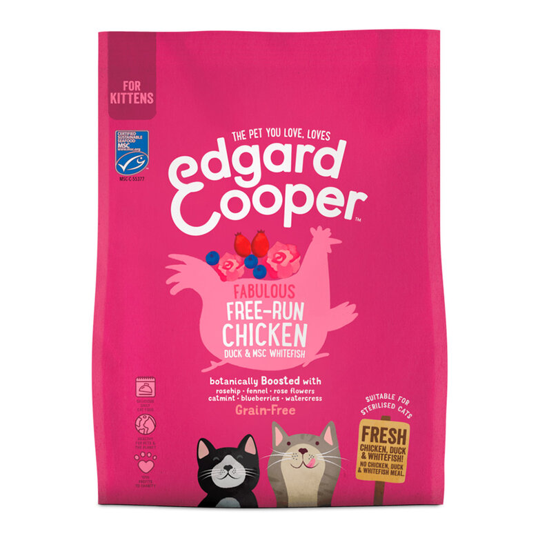 Edgard & Cooper para Filhotes de gatos sabor frango de granja e peixe branco 1,75 kg, , large image number null