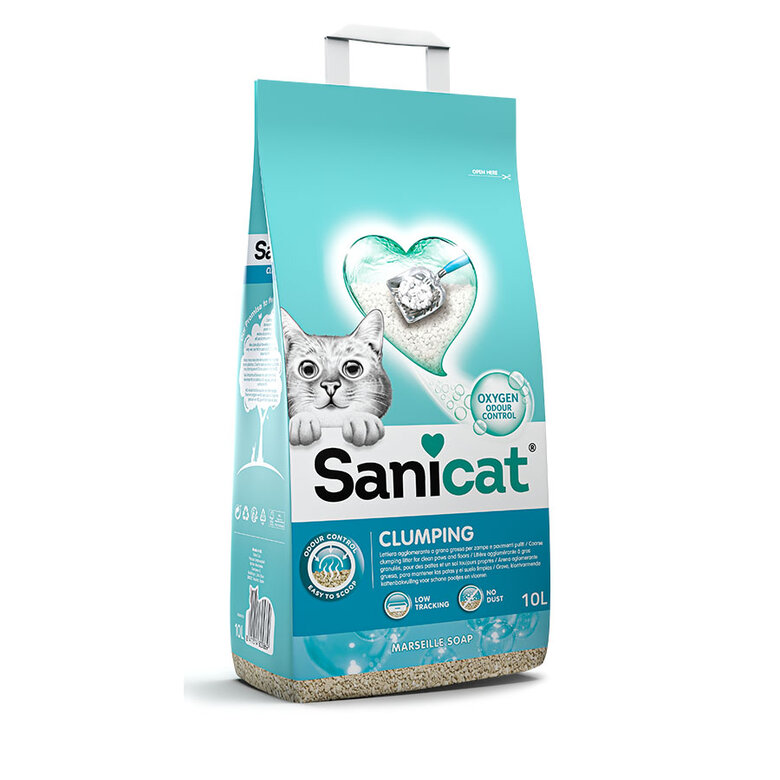 10 L Sanicat Marselha Areia Aglomerante para gatos,  Imagem número 1 10 L Sanicat Marselha Areia Aglomerante para gatos, , large Imagem número 1