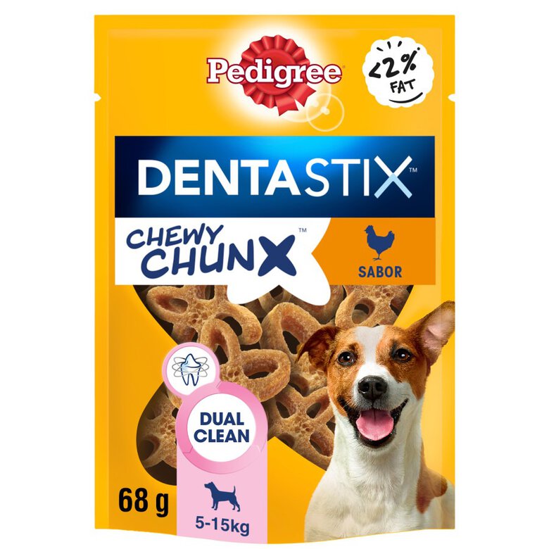 68 g Pedigree Dentastix Chewy Chunx Snacks Dentários Frango para Cães Pequenos,  Imagem número 1 68 g Pedigree Dentastix Chewy Chunx Snacks Dentários Frango para Cães Pequenos, , large Imagem número 1