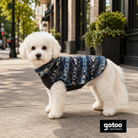 Gotoo Camisola Sherpa com Padr&atilde;o Retro para c&atilde;es