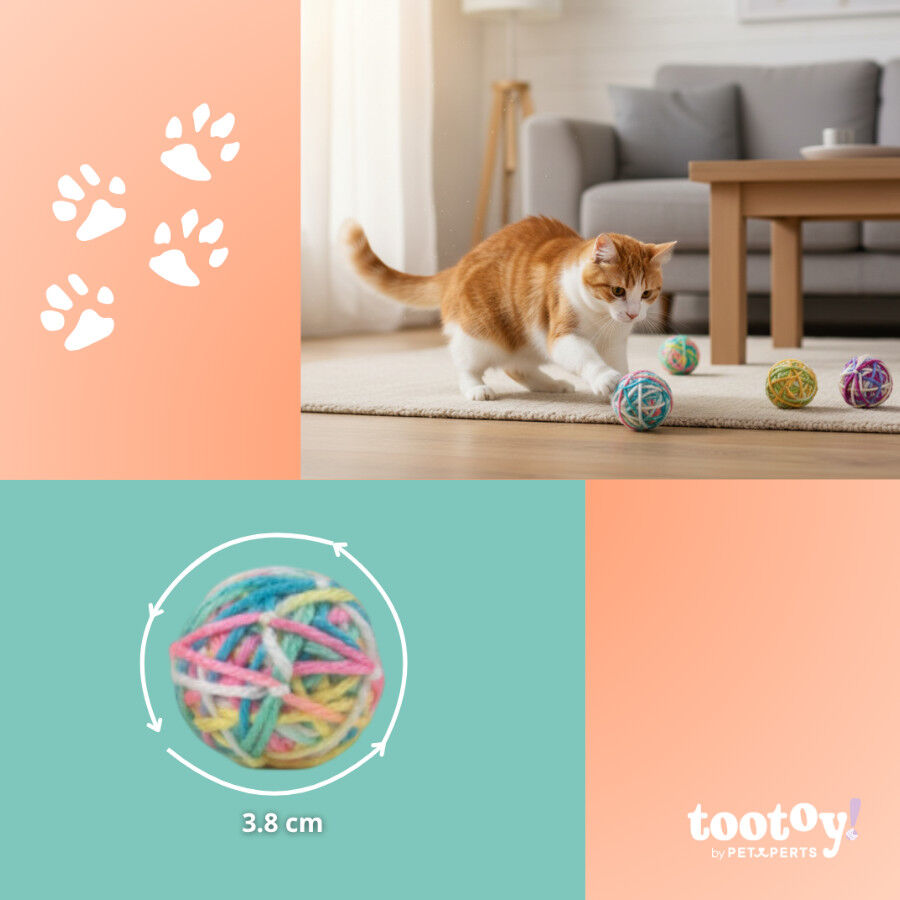 Tootoy! Kitten Kit de bolas de l&atilde; com guizo para gatinhos, , large Imagem n&uacute;mero 4