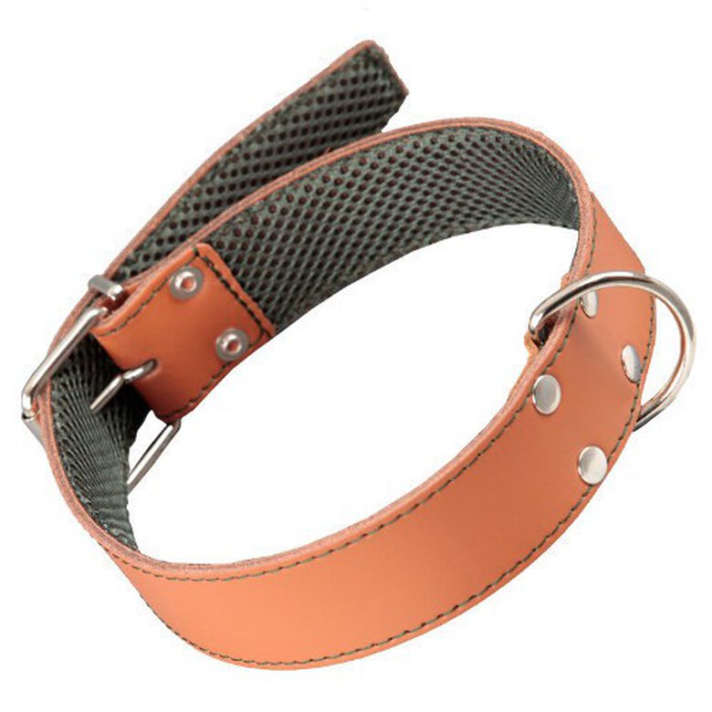 Arppe cuero cosido natural collar para perros image number null